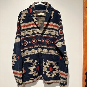 Levis cardigan Sweater with Sothwestern Pattern